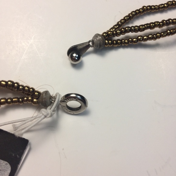 NWT Thirty-one Bits 3 Strand Gray & Gold Bead Necklace - Picture 5 of 5